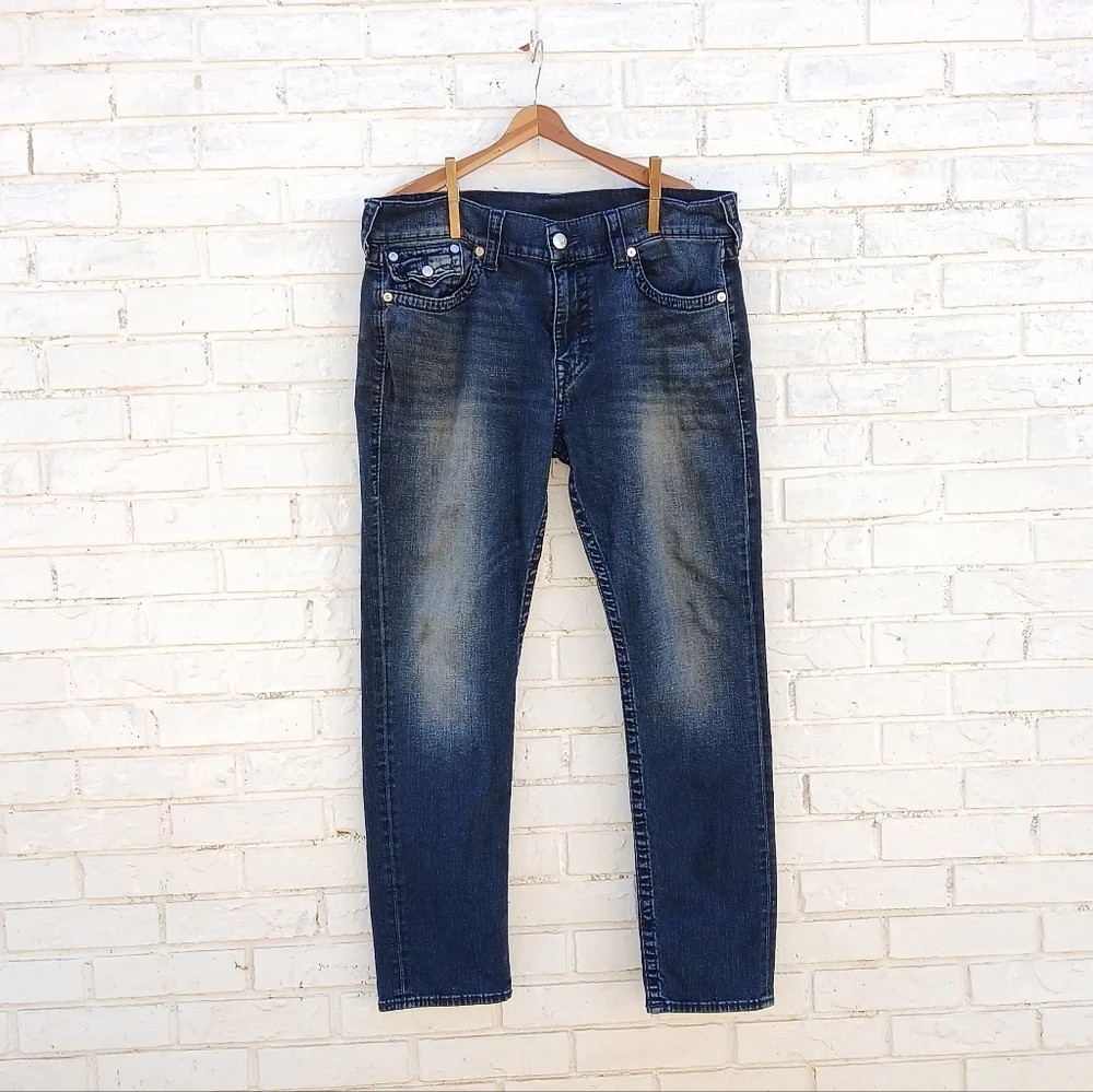 True Religion Geno Relaxed Slim Jeans Size 38